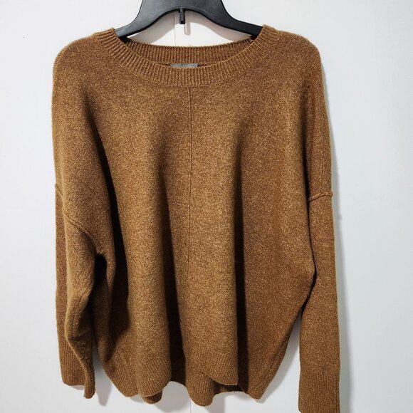Vince Camuto Sweaters - Vince Camuto Women's Long Sleeve Relaxed Fit Pullover Sweater- Toasted Brown- XL